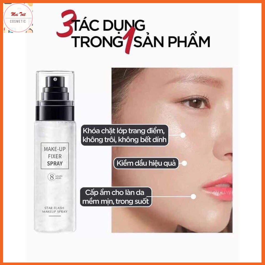 Xịt nhũ khóa makeup chính hãng Star Flash Make Up Spray 8 Hours Wear | BigBuy360 - bigbuy360.vn