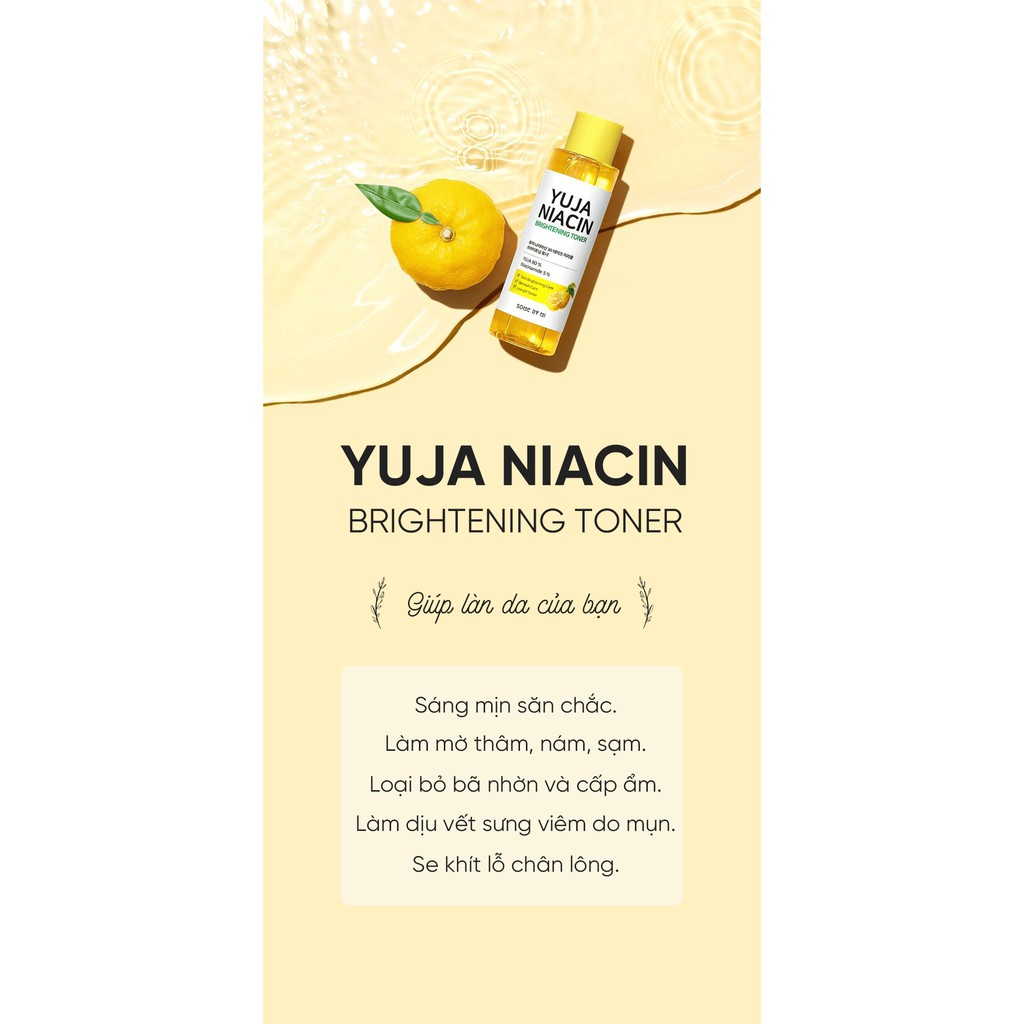 Nước Hoa Hồng Dưỡng Trắng Da Chiết Xuất Quả Thanh Yên Some By Mi Yuja Niacin 30Days Miracle Brightening Toner 150ml