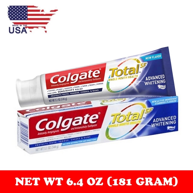 Kem đánh răng Colgate Total Advanced Whitening 181g của Mỹ