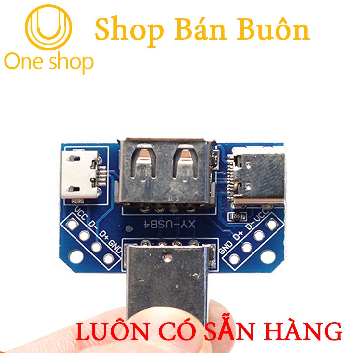 PCB Chuyển Đổi USB A Đực Sang USB Cái-USB Micro-Type C