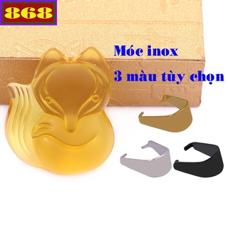 Mặt dây chuyền Hồ Ly Pha Lê Vàng 3.9cm - Mặt size lớn - Tặng kèm móc inox - Phong thủy 868
