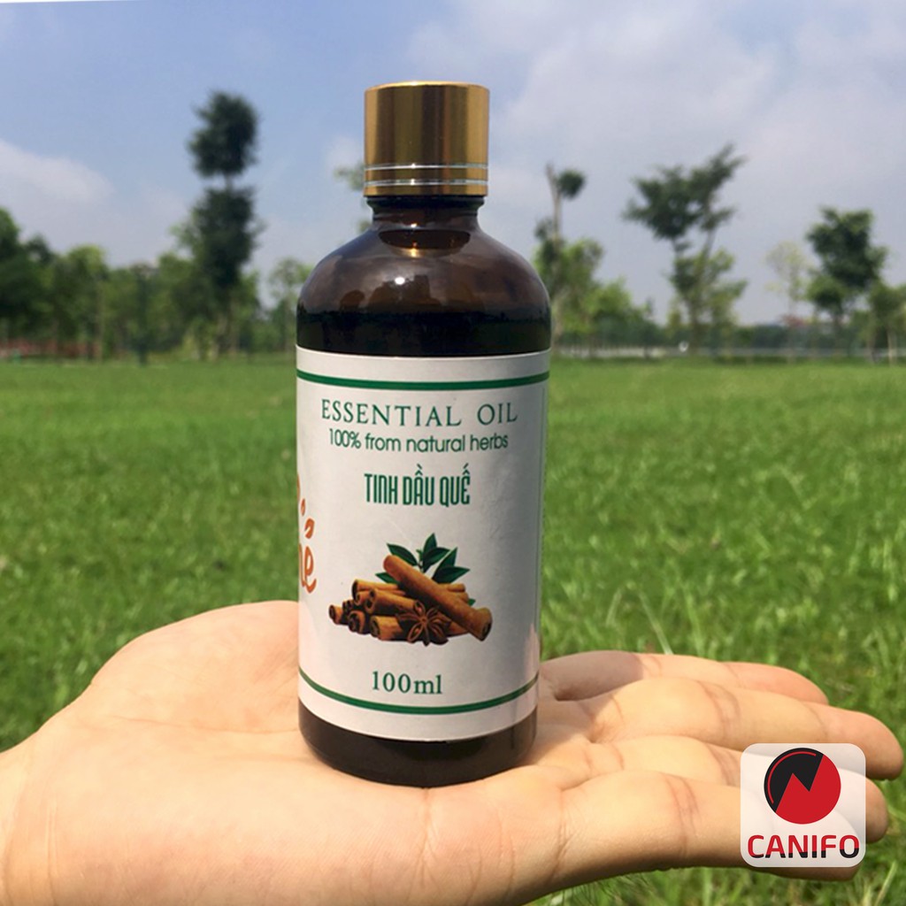Tinh Dầu Quế 100ML Organic CANIFO - Hàng Chĩnh Hãng, Tinh Dầu Thơm Treo Xe, Xông Phòng, Đuổi Muỗi, Khử Mùi Hiệu Quả