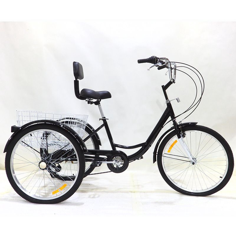 XE ĐẠP BA BÁNH CHO NGƯỜI GIÀ BẢN 24 INCH - Loại 1 khung hợp kim thép bền