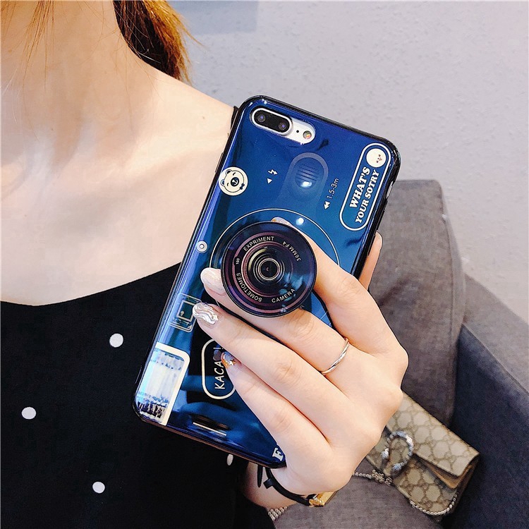 Ốp điện thoại Samsung Galaxy họa tiết máy ảnh mạ kính blue-ray cho A20 A30 A10 A40 A50 A70 M10 M20 J2 Core J6 J7 J8 A7 | BigBuy360 - bigbuy360.vn