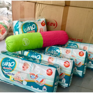 { tặng gối ôm giống hình} combo 2 gói tã quần bino m40/l36/xl32/xxl28
