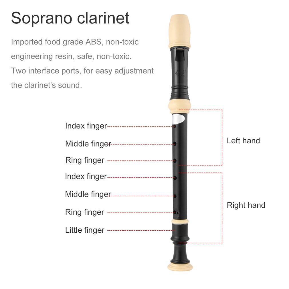 Sáo soprano 8 lỗ không độc hại QIMEI ABS