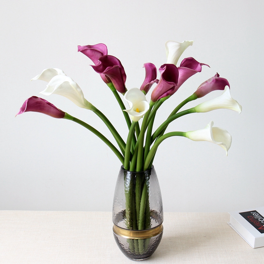 Bó Hoa Lily Giả Cao Cấp Calla 63cm Dùng Để Trang Trí Bàn