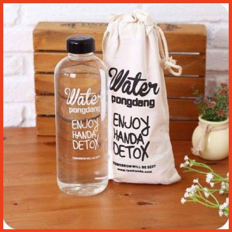 Bình Thủy Tinh Detox Water Pongdang 1000ml Trong Suốt MS8