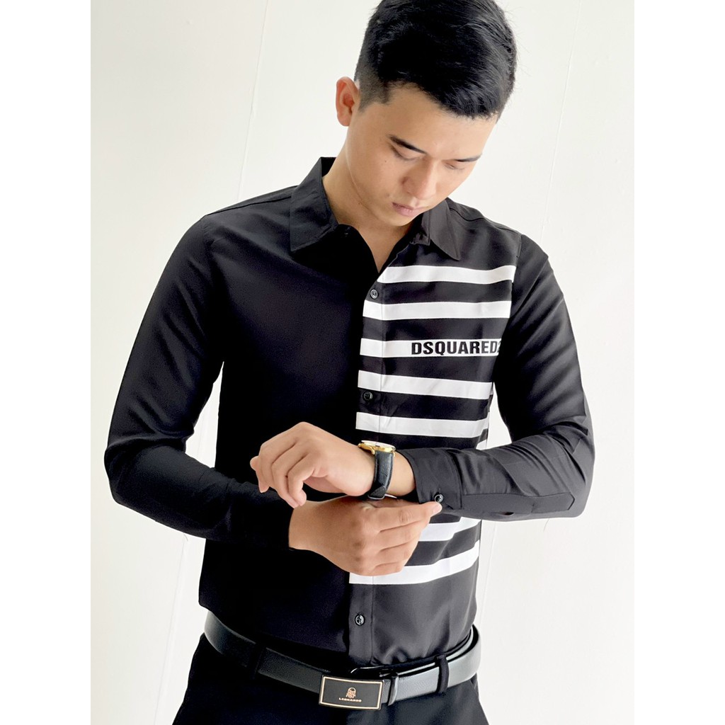 Áo Sơ Mi Dài Tay Cặp Đôi Nam- Nữ Thêu Tháp Eiffel | BigBuy360 - bigbuy360.vn