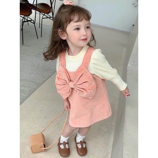 Sét áo len tay bồng + yếm dạ nơ QCCC cho bé