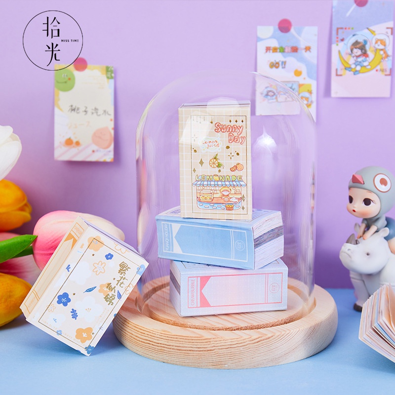 Set 200 miếng dán trang trí sổ tay/nhật ký/nhật ký hình hoa nở DIY