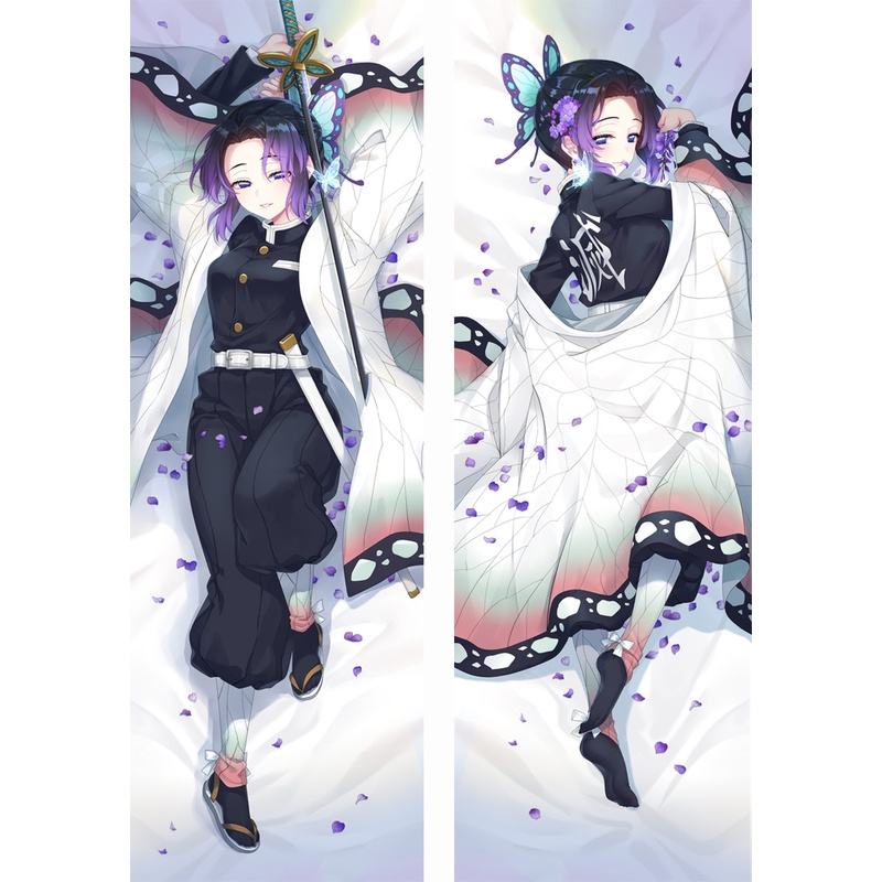 Vỏ Gối Ôm In Hình Nhân Vật Kimetsu No Yaiba Kochou Shinobu 60x180cm