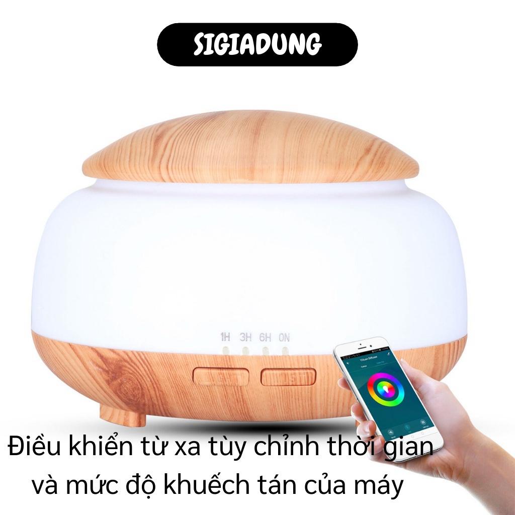 [SGD] Máy Khuếch Tán Xông Tinh Dầu - Máy Phun Sương Tạo Độ Ẩm Viền Vân Gỗ 300ml 9924