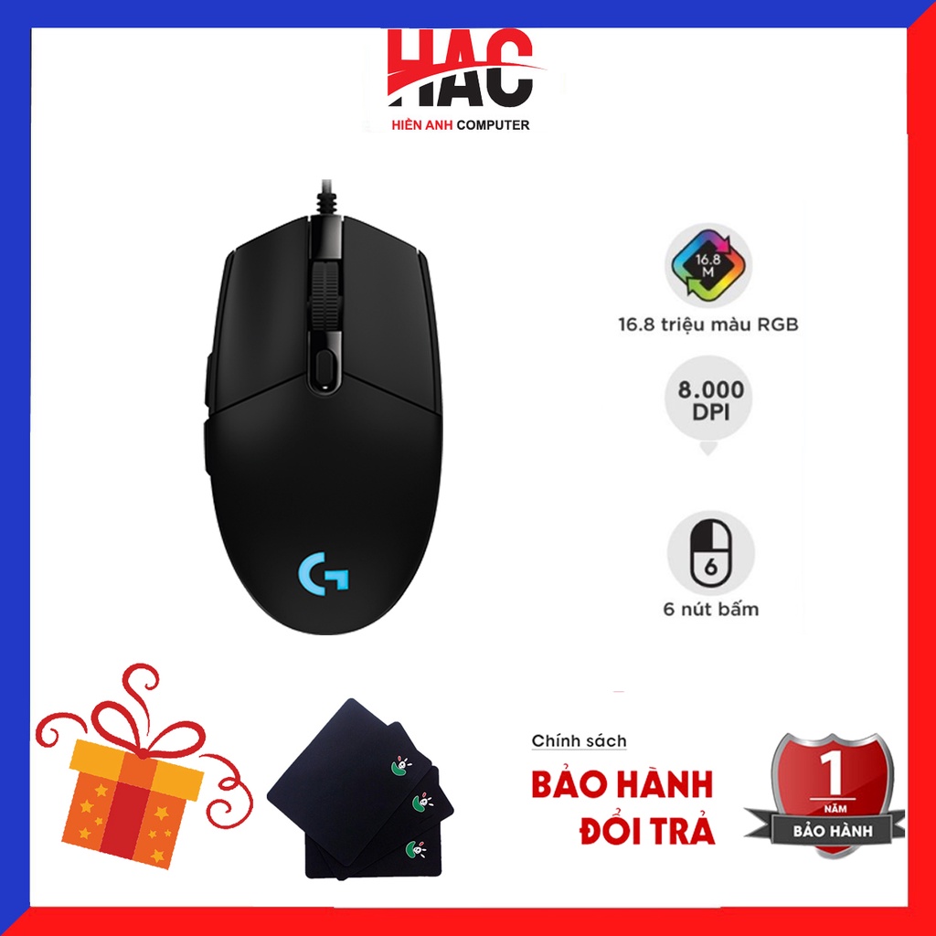 Chuột chơi game, chuột máy tính có dây OEM Logitech G102 RBG Độ Chính Xác Cao 8000DPI-BẢO HÀNH 12 tháng, 1 đổi 1 30 ngày