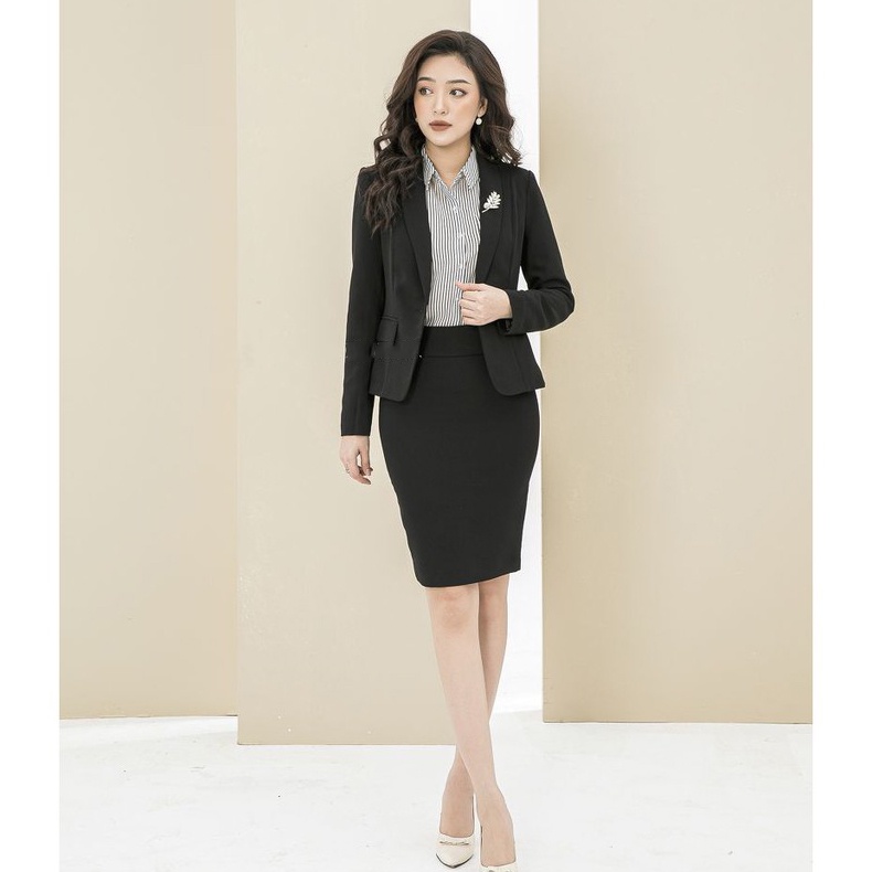 Chân Váy Bút Chì Đen Trơn Madela Lưng Cao Khoá Sau, Váy Công Sở Nữ Ôm Body Chất Umi Mềm Mại