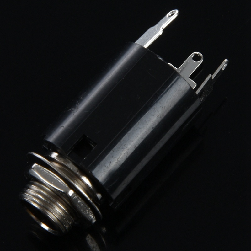 1 Giắc Cắm Đầu Cắm 6.35 Cho Đàn Guitar Màu Đen