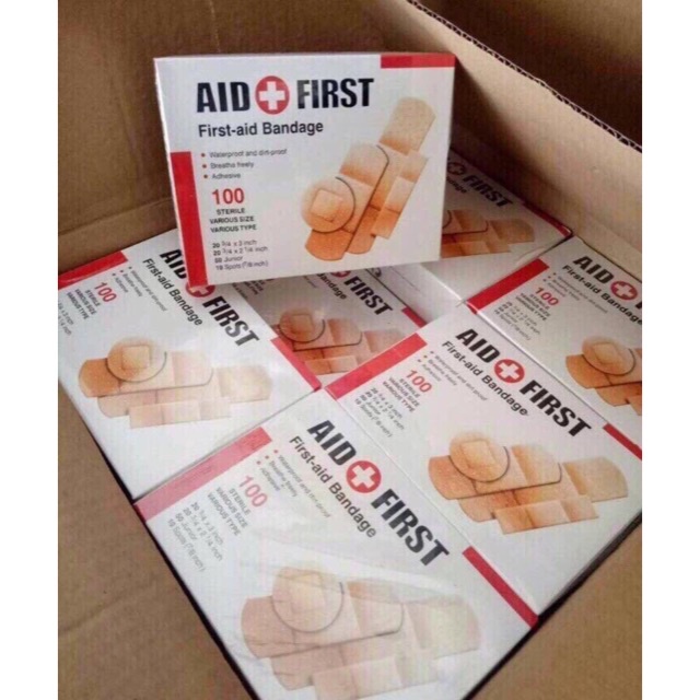 Băng dán cá nhân hộp urgo 100 miếng, băng gâu dán vết thương