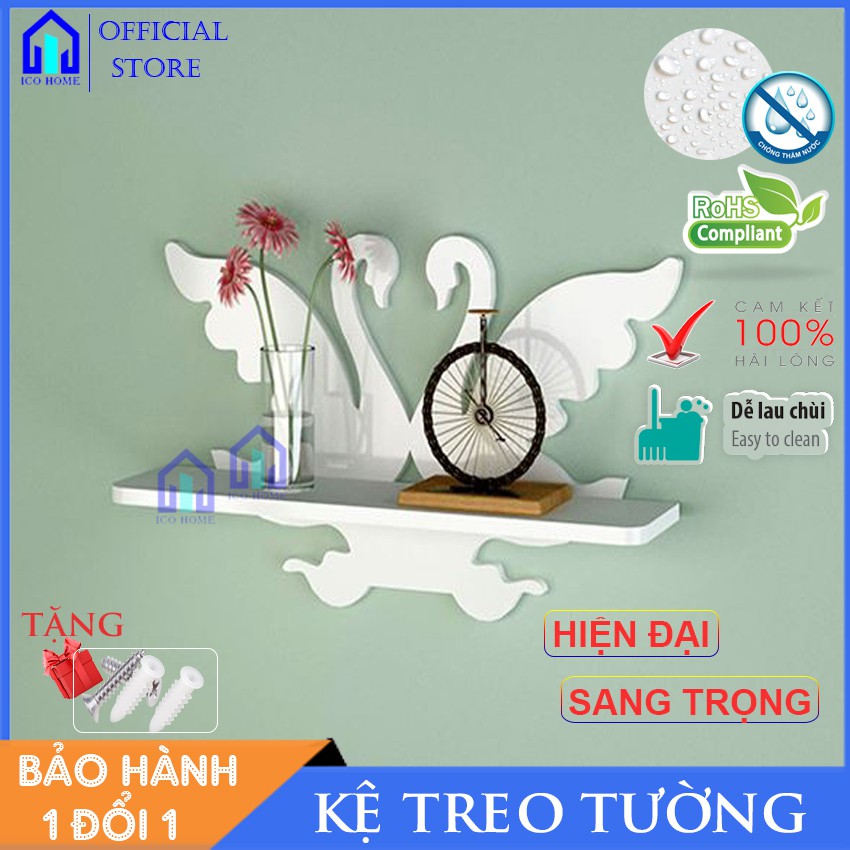 Kệ treo tường trang trí hình thiên nga - ICO HOME