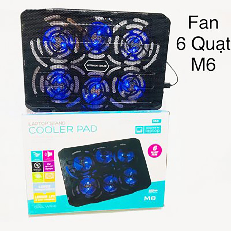 Đế tản nhiệt M6 - 6 Fan cao cấp
