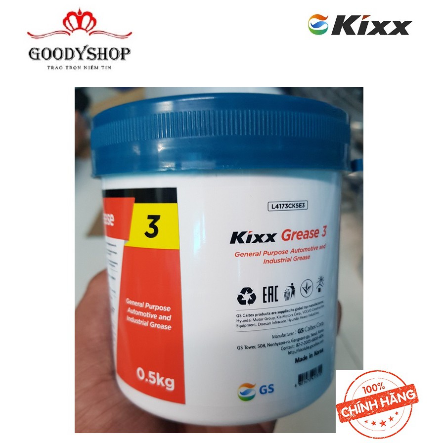 Mỡ Đa Dụng Cho Ô Tô và Các Nghành Công Nghiệp KIXX Grease NLGI 3  – 0,5kg