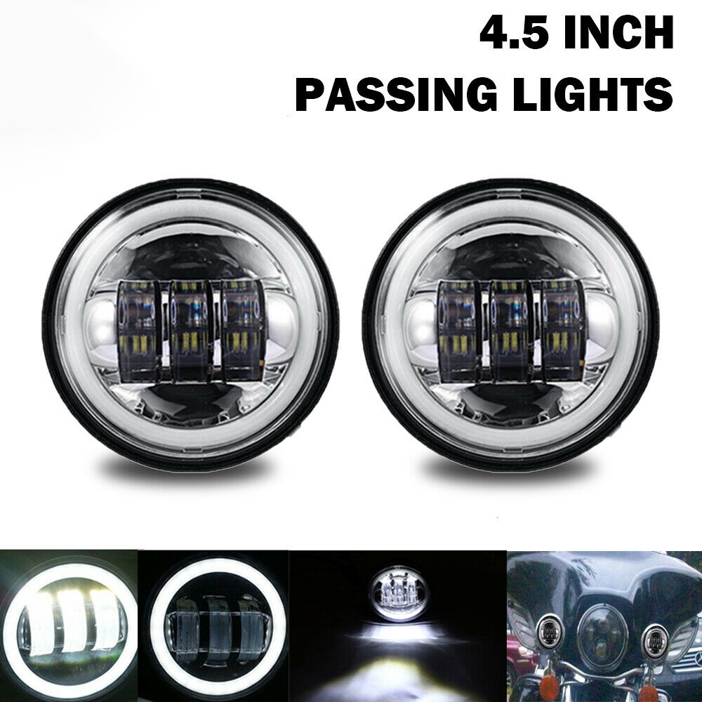 Set 2 Đèn Led Sương Mù 4.5 Inch Ánh Sáng Mạ Crom