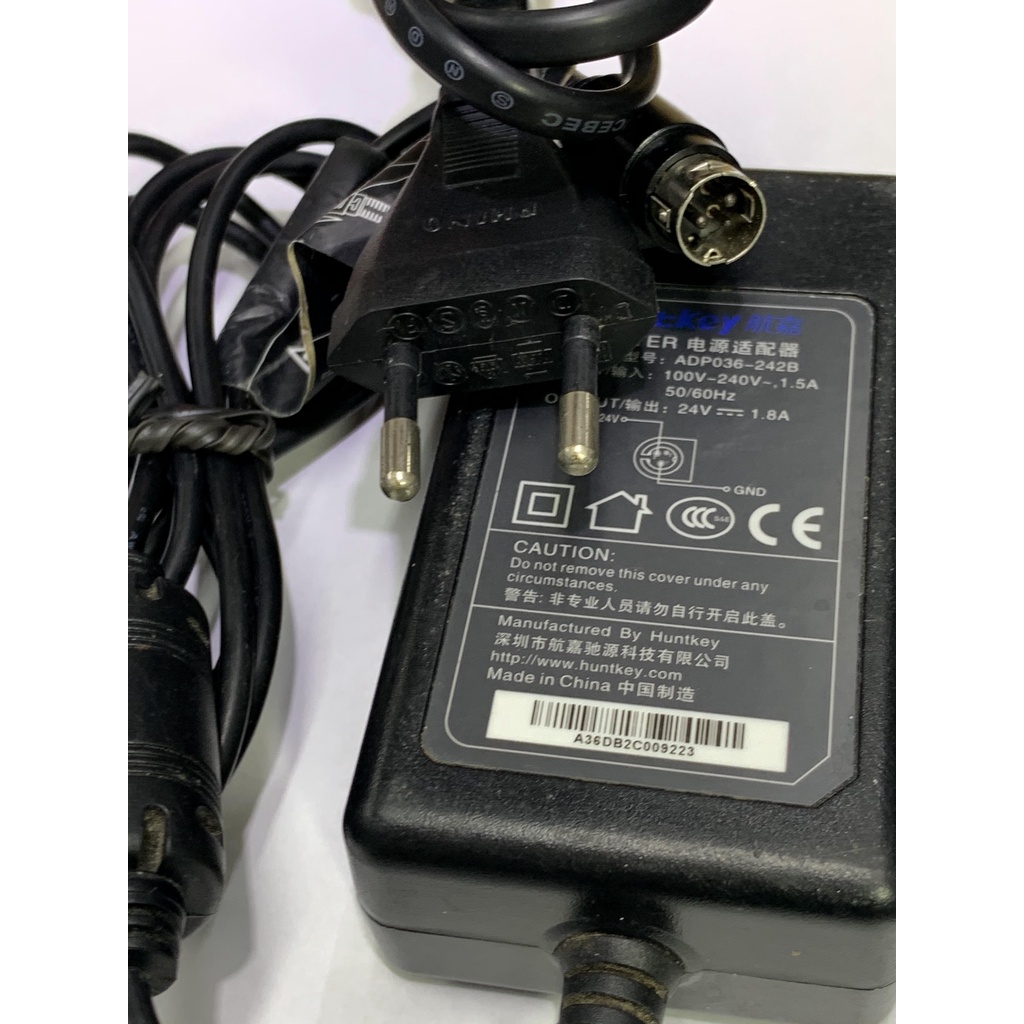 Sạc máy pos S78 3 chân kim, 24v 1.8a hàng chính hãng theo máy. bảo hành 1 năm, 1 đổi 1.