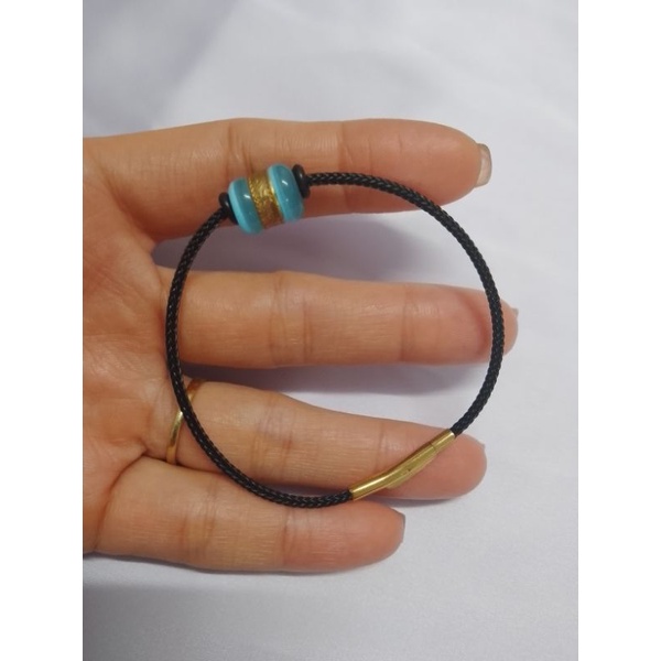 Vòng tay lu thống dát vàng định công danh đầu xuôi đuôi lọt trợ mệnh thủy mộc