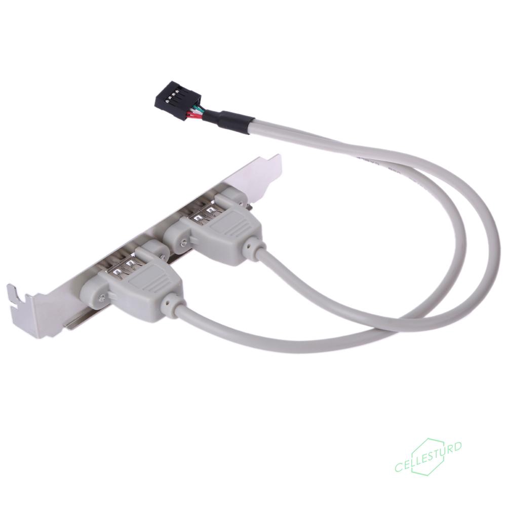 CS 2 Port Rear Panel Bracket Motherboard Cable USB 2.0 Connector Cable Adapter | BigBuy360 - bigbuy360.vn