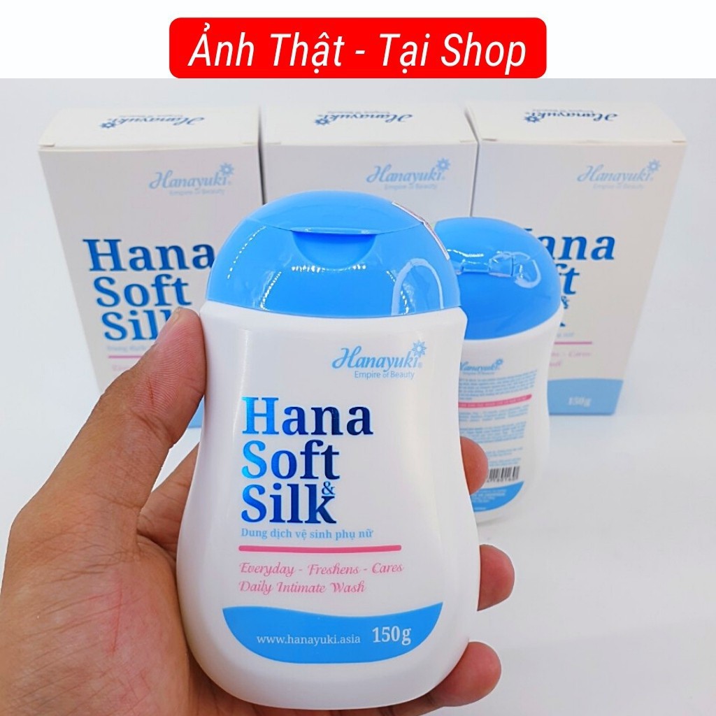 Dung Dịch Vệ Sinh HANA SOFT &amp; SILK - Làm Sạch, Chăm Sóc Vùng Kín Hằng Ngày (150g)