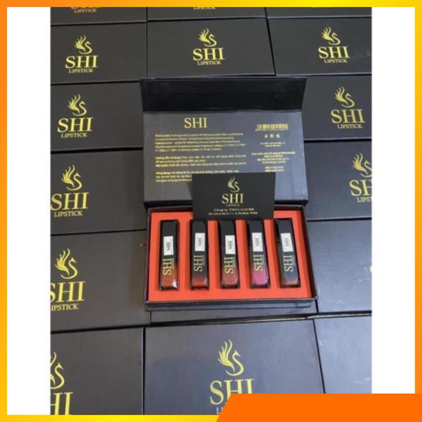 SÉT 5 SON - Son Ăn Được - Son Không Chì - Son đỏ cam - Bền Màu - Lên màu chuẩn - HÀNG MỚI VỀ V V V . | BigBuy360 - bigbuy360.vn