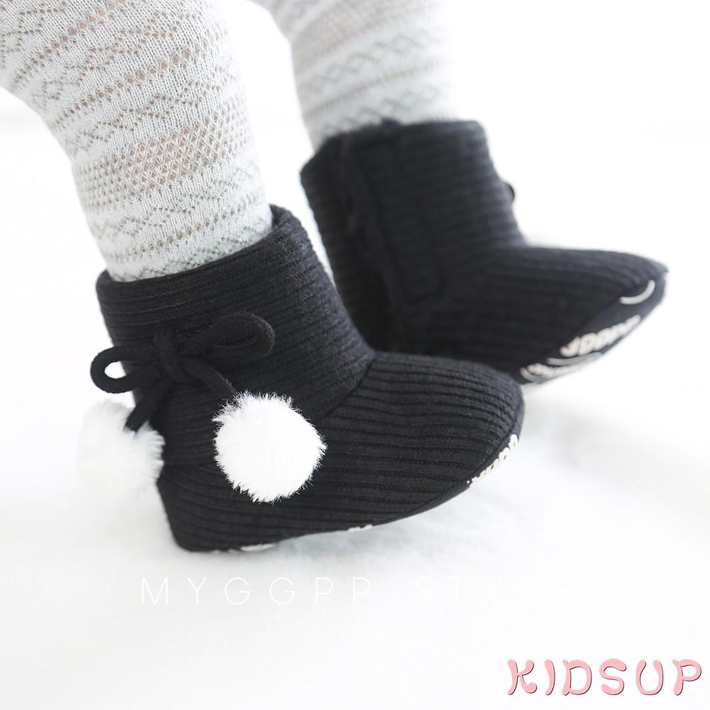 Giày boot đế mềm giữ ấm đông cho bé