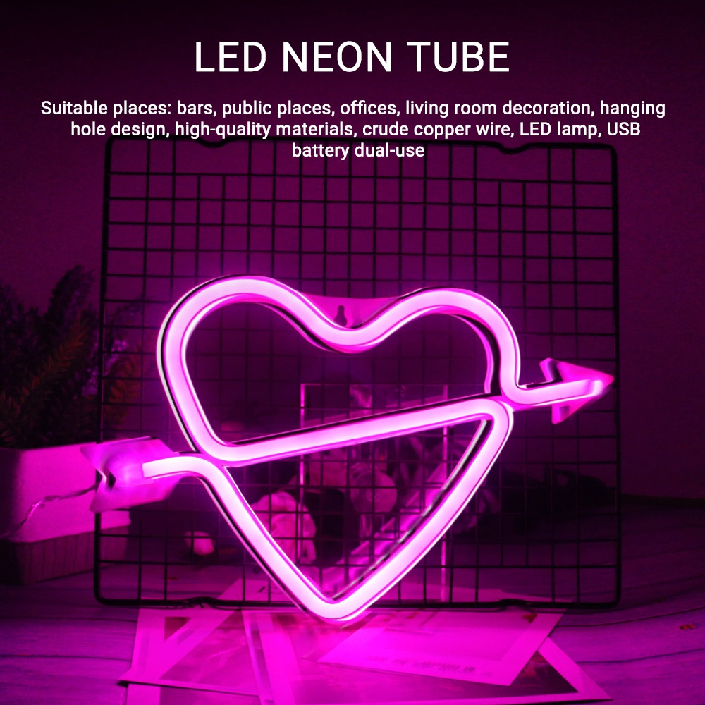 Đèn LED Neon Dấu hiệu Tình yêu Đèn Neon Phòng Trang trí nội thất Cửa hàng Đám cưới Trang trí Bữa tiệc Giáng sinh