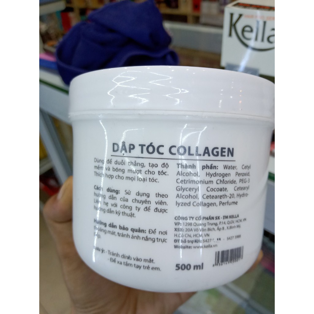 Kem Duỗi Tóc Kella Collagen Trắng-Sản Phẩm Các Salon CHuyên Dùng