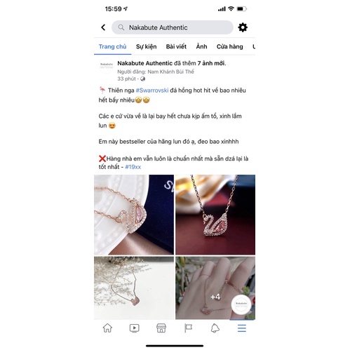 VÒNG CỔ THIÊN NGA SWAROVSKI HỒNG CHÍNH HÃNG