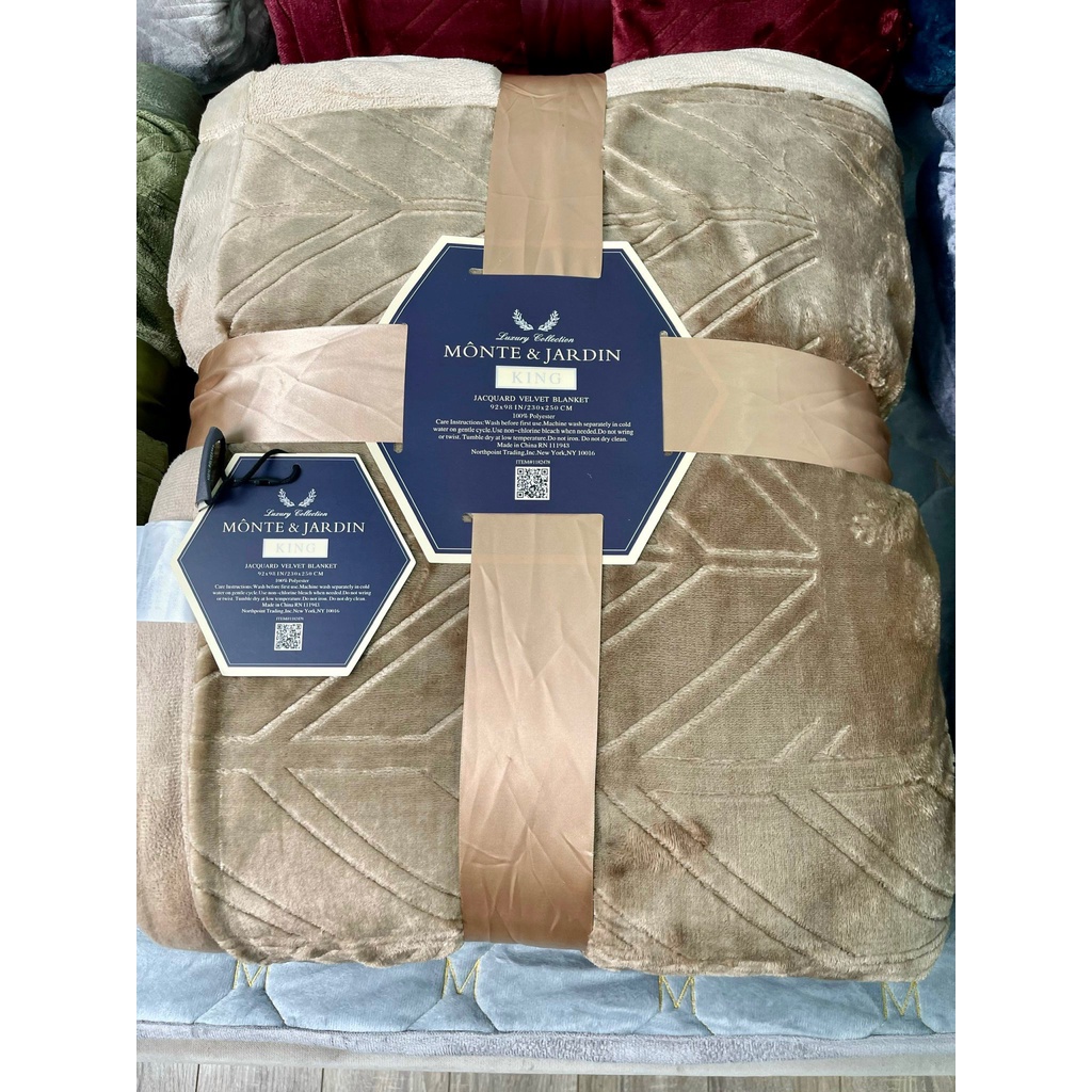 Chăn lông thỏ xuất khẩu cao cấp, Mền ông thỏ cao cấp Monte blanket tiêu chuẩn xuất mỹ chất liệu vô cùng đẹp sẵn hàng