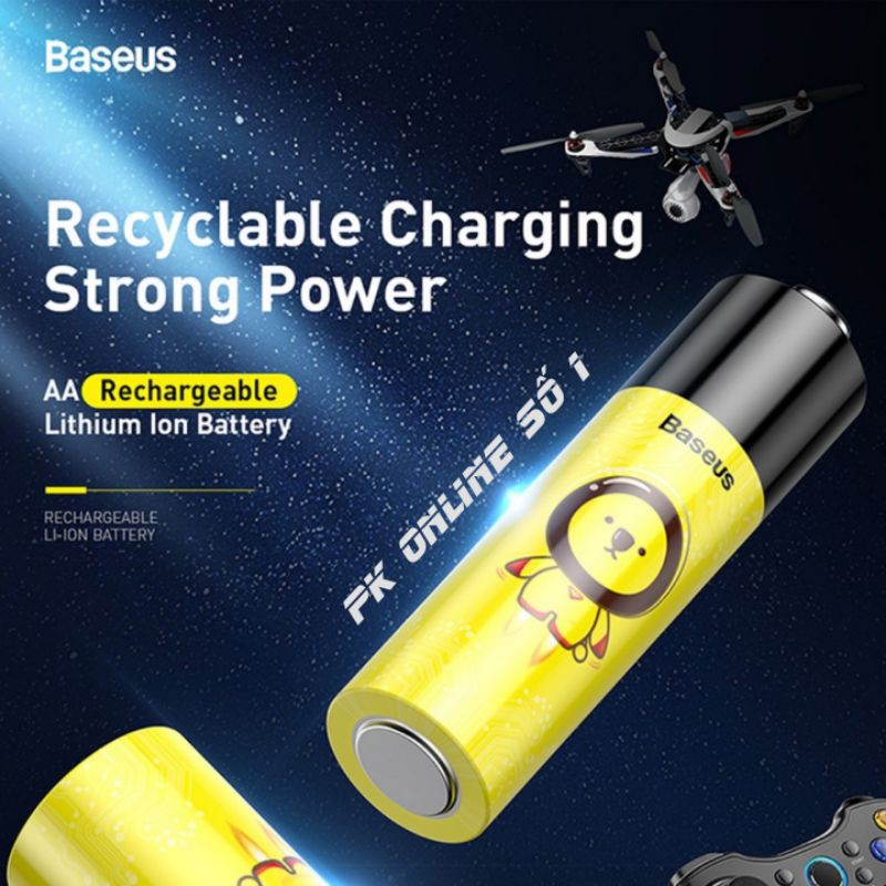 Pin sạc Baseus ACCB AA Rechargeable Li-ion Battery (2250mWh, Bộ 2 cái)