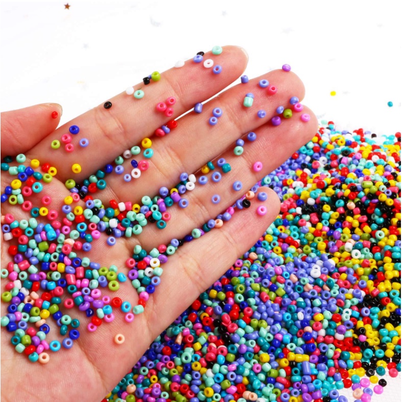 Hạt thủy tinh ST.KUNKKA cỡ 2-4mm 24 màu sắc làm đồ trang sức thủ công thời trang tiện dụng DIY