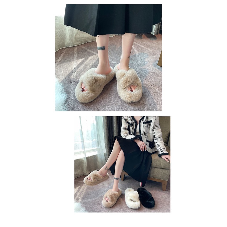 Dép Bông Đi Trong Nhà Đế Dày 3cm Thiết Kế Mới Thời Trang Mùa Thu Đông Theo Phong Cách Hàn Quốc Cho Nữ