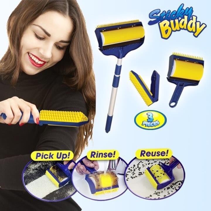 Cây Lăn Bụi Làm Sạch Quần Áo Ga Giường, Sofa, Lông Chó Mèo Tiện Lợi Dễ Sự Dụng Thông Minh Sticky Buddy