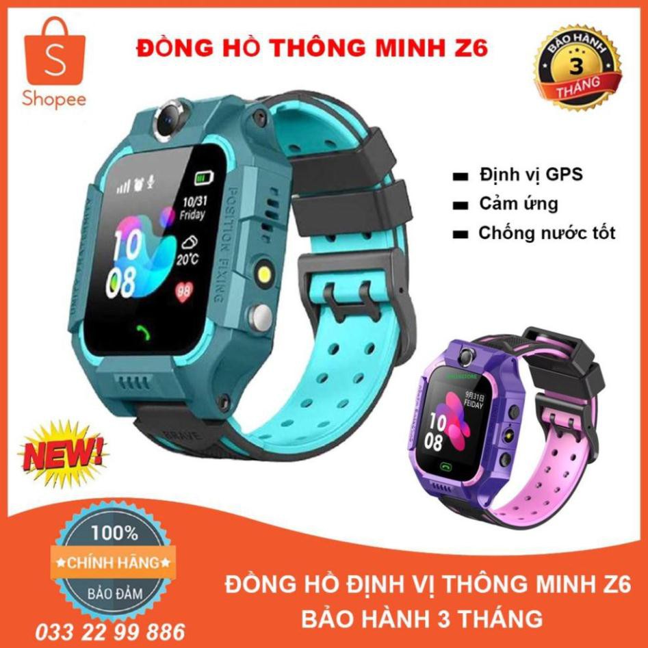 Đồng Hồ Định Vị Thông Minh Z6 Dành Cho Trẻ Em Định Vị LBS Kid Có Sim Nghe Gọi Tiện Lợi Camera Đèn Màn Hình Cảm Ứng