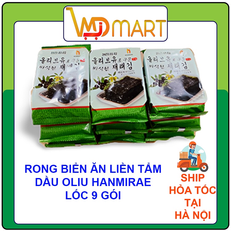 Rong Biển Ăn Liền Tẩm Dầu Oliu HANMIRAE Hàn Quốc Gói 5g