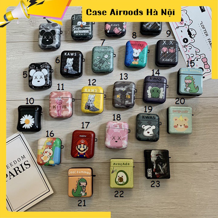 Case Airpods - Ốp Airpods 1/2/3 ( Pro ) - Tổng hợp các mẫu Kaws Chất Liệu Nhựa Dẻo