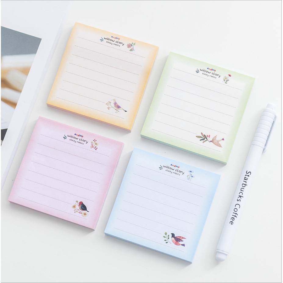 Tập 70 giấy ghi chú, giấy note đơn giản đẹp mộc mạc