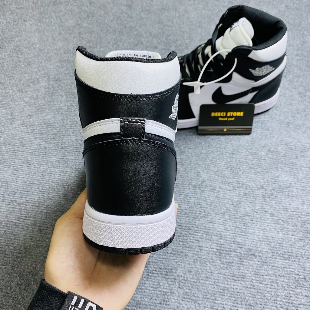 Giày sneaker Nam | Jordan 1 high Panda / trắng đen bản tiêu chuẩn