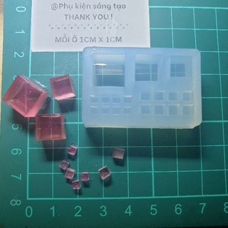 khuôn silicon khối vuông cho nail -resin