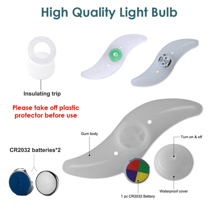 Đèn led gắn căm xe đạp HDOORLINK 3 chế độ chiếu sáng chống nước an toàn cho trẻ em