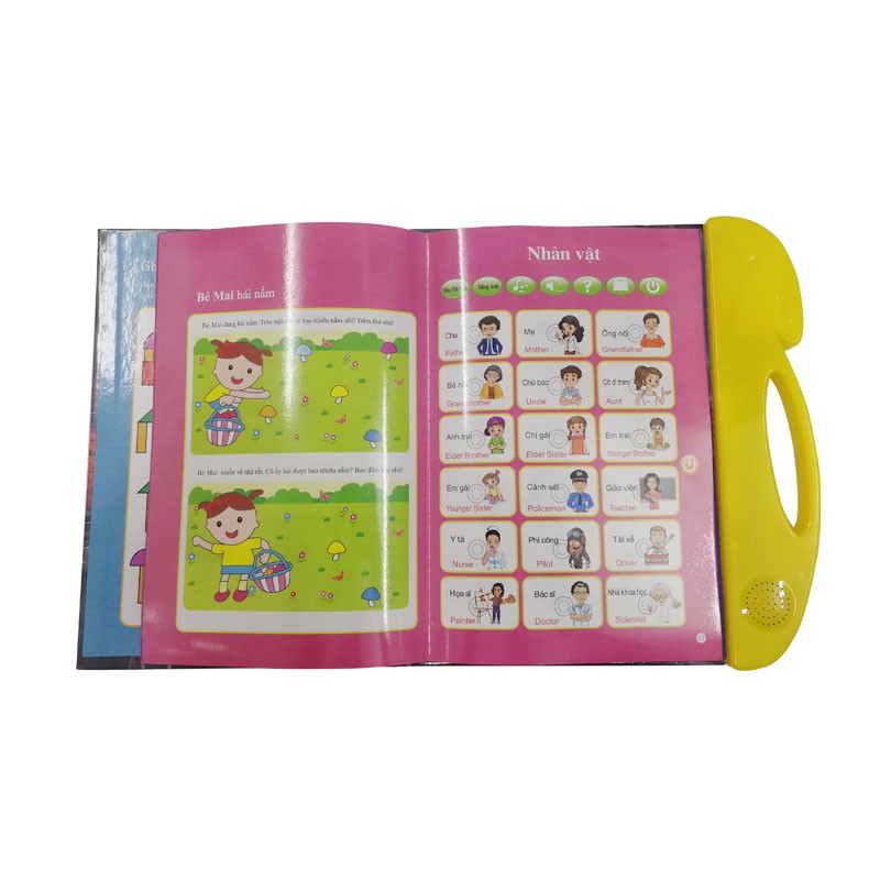 sách nói song ngữ anh-việt cảm ứng có hình ảnh âm thanh đồ chơi giáo dục quà tặng cho bé trẻ em