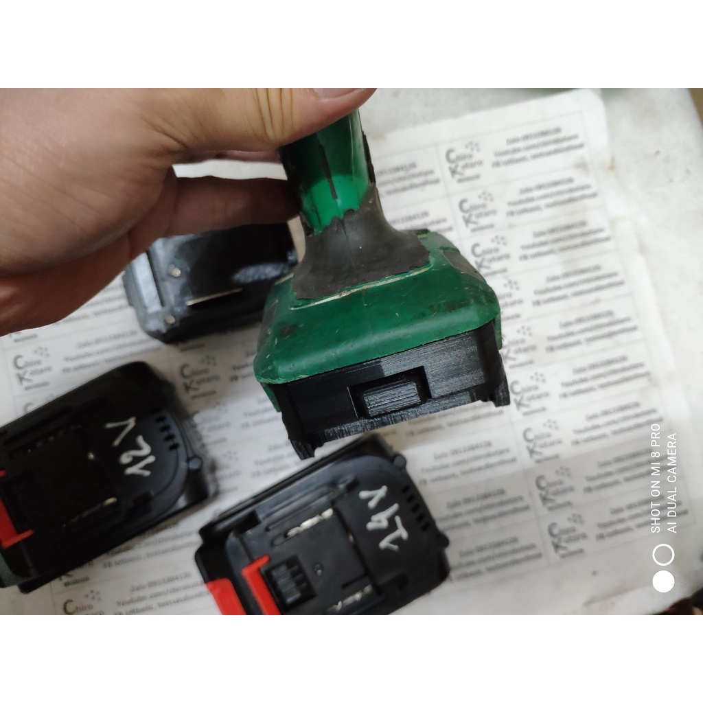 Đế chuyển pin máy Makita 14V, 18V hệ G BL1411G BL1413G BL1813G 1815G sang dùng hộp pin Makita LXT bản FULL
