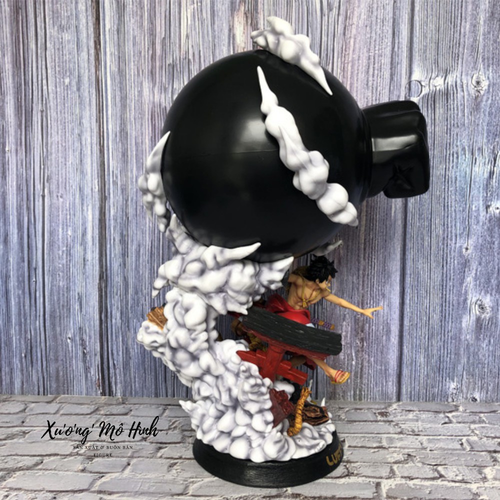 Mô hình đồ chơi - Luffy mũ rơm One Piece gear 3 haki cao 40cm nặng 2kg   - Figure One Piece - Có Hộp màu