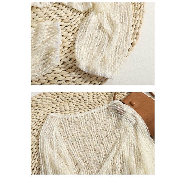 Áo Khoác Ren Mỏng Dáng Ngắn Thời Trang Mùa Hè Hàng Mới Dành Cho Nữ 2023